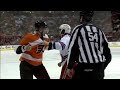 tye mcginn fights kris newbury. new york rangers @ philadelphia flyers. jan 24th 2013