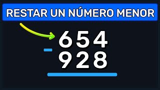 RESTA DE UN NÚMERO MENOR QUE OTRO (Resta de un número menor a uno mayor)