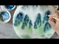 chinese style waterfalls 瀑布飞流 微微的水彩小画 2021 6 20 watercolor painting tutorial for beginners