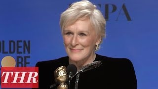 Golden Globes Winner Glenn Close Full Press Room Speech | THR