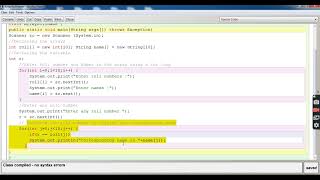 ARRAY ROLL NAME || JAVA CLASS by ASHISH