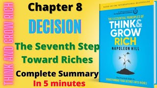think and grow rich chapter 8 Decision summary in Hindi in 5 minutes