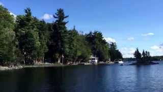 Touring Sylvia Lake, NY in Pontoon with Fun Friends, 8/7/15.