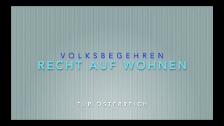 Volksbegehren RECHT AUF WOHNEN