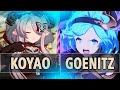 GBVSR:🔥Koyao (Narmaya B.Butterfly) Vs Goenitz (Djeeta)🔥| High Level Gameplay.