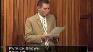 Patrick speaks in the house of commons