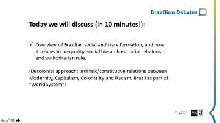 Brazilian Debates -  Social Inclusion in Brazil: Old and new challenges