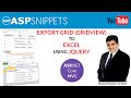 Export Grid (GridView) to Excel using jQuery in ASP.Net Core MVC