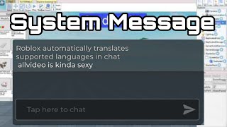 System Message Tutorial Studio Lite Roblox