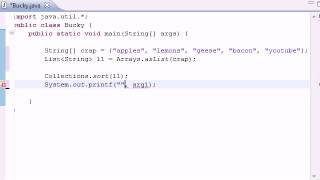 Intermediate Java Tutorial 9 Collections Method sort