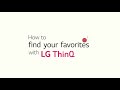 2020 LG AI TV l How to Find your favorites with LG ThinQ