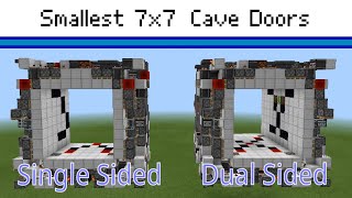 MCBE Smallest 7x7 Cave Doors Explanation