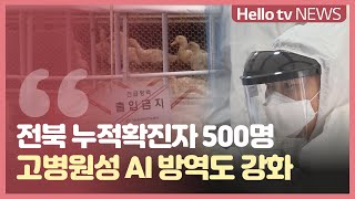 [보도국 지금] 전북지역 코로나 누적 확진 ′500명′넘어...고병원성 AI 방역 강화