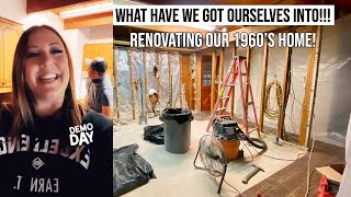 WHAT HAVE WE GOT OURSELVES INTO?! | Home Renovation | Demo Day | Mid Century House | VLOG