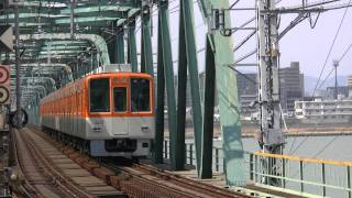 阪神電気鉄道8000系　急行　梅田行き　淀川駅通過