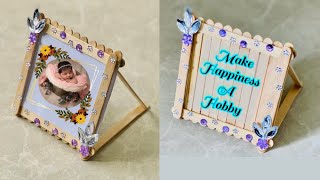 DIY Photo Frame Using Ice-cream sticks😍| Beautiful DIY Decoration idea | DIY Gift | #Nummtube