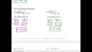 Algebra 1AB: Semester 2 Review Assignment 6