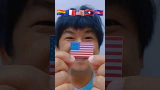 Eating 5 Flag Emoji Challenge 🏳️‍🌈🇫🇷🇺🇲🇱🇦🇰🇭 #emoji #shorts #tiktok