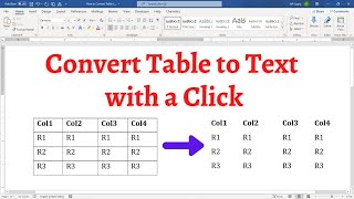 How to convert table to text in Ms Word [2022]