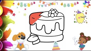 How to paint a birthday cake top videos for kids