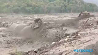 Lahars wreak havoc on the slopes of Semeru volcano, Indonesia