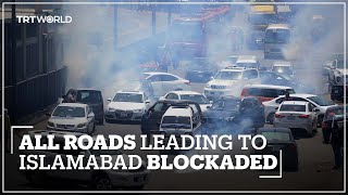 Pakistan authorities blockade all roads leading into Islamabad ahead of Imran Khan's march