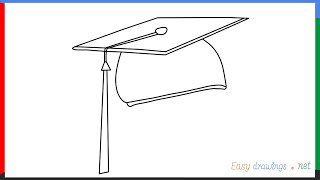 How To Draw A Graduation Hat Step by Step for Beginners