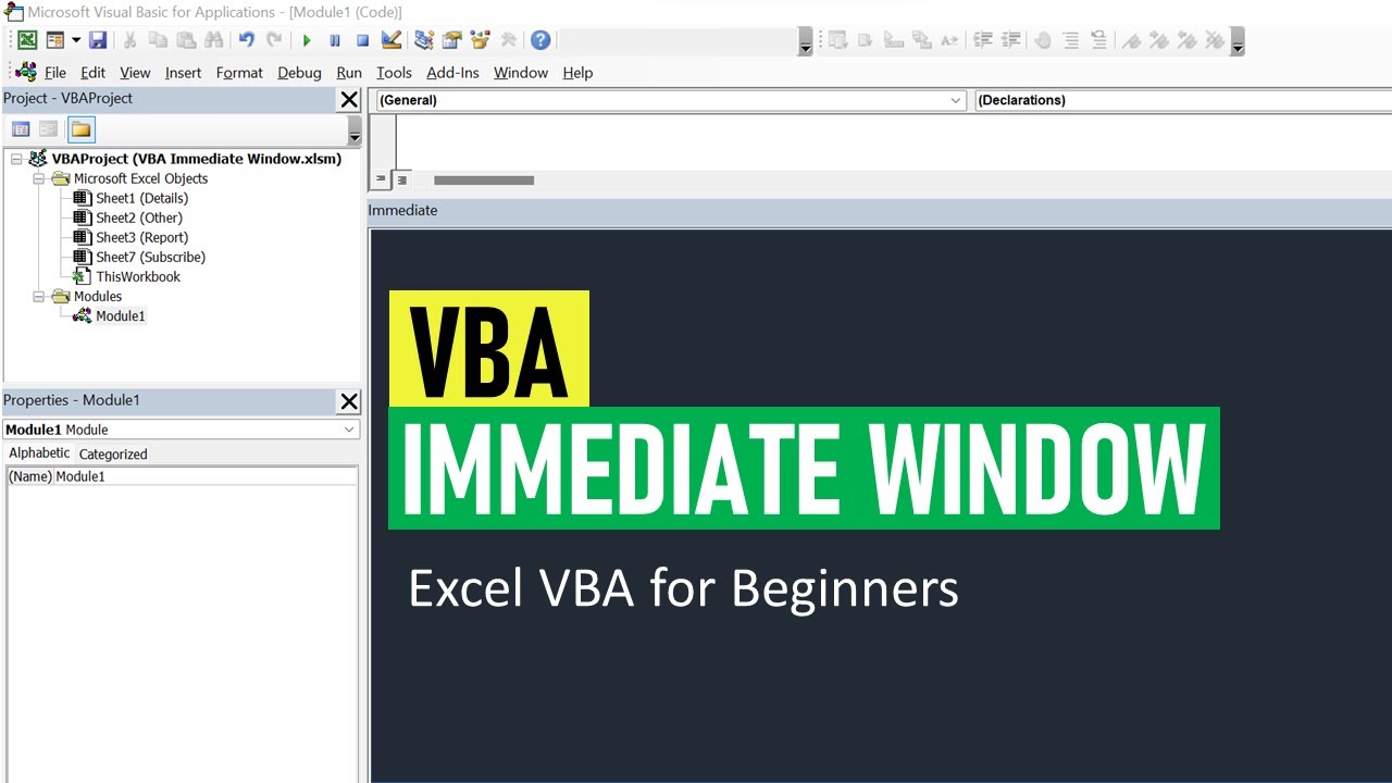 Excel VBA Immediate Window Tricks - YouTube