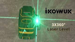 Laser Level!  IKOVWUK 3x360° Cross Line Laser for Construction and Picture Hanging.