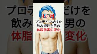 1ヶ月プロテインだけで生活した男の体脂肪率の変化