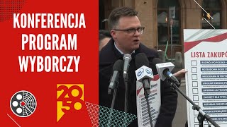 Sz. Hołownia: Konferencja prasowa ws. programu wyborczego