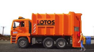 BRUDER Garbage TRUCK for CHILDREN 🚚 Stop Motion CHILDREN VIDEO ♦ bruder LOGISTIK