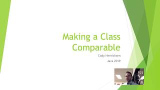 Making a Comparable Object
