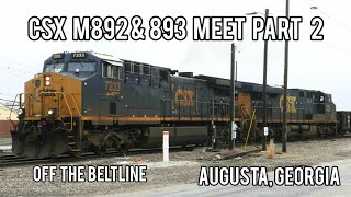 CSX M892 comes off the Beltline after M893 enters the Yard, Augusta, Georgia - 03-02-2024