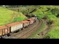 locomotivas gt46 u0026 u23ca em trens de minÉrio de bauxita vli carregado u0026 mrs vazio mairinque sp.