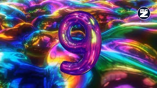 🎇 Countdown 9 From 0: iridescent bubble number⚡- Countdown con numeri da 9 a 0