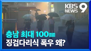 저기압 ‘엔진’ 단 정체전선…충남 최대 100mm 이상 예보 / KBS  2024.07.04.