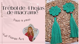 ♣️  TRÉBOL de 4 hojas de MACRAMÉ ♣️ ☘️ paso a paso