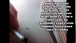 como pintas as unhas com uma palhinha