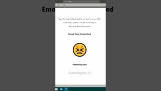 Persevering Face Emoji #microsoftword #technologist17