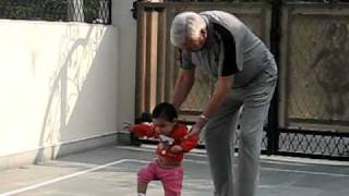 maanit plays football with dada.avi