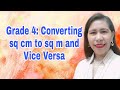 Converting sq cm to sq m and Vice Versa