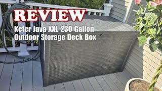 Keter Java XXL 230 Gallon Resin Rattan Look Large Outdoor Storage Deck Box Review 2025