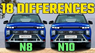 Hyundai CRETA N-LINE N8 vs N10 Comparison 2024|CRETA N-LINE N8 vs N10 Comparison 2024