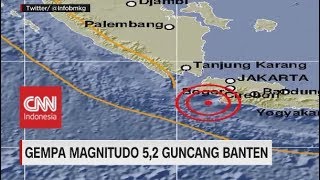 Gempa Magnitudo 5,2 Guncang Banten,  Terasa hingga Jakarta