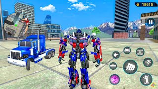 Optimus Prime Multiple Transformation Jet Robot Car Game 2020 - Android Gameplay #6