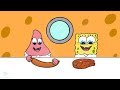 animation pink vs yellow eating emoji foods challenge mukbang spongebob animation mukbang