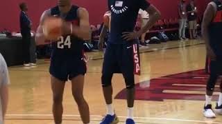 Kevin Durant & Russell Westbrook Make Love & LAUGH At USA Basketball Camp 2018