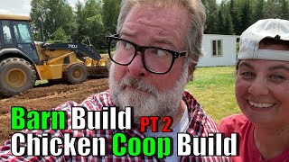 Barn and Chicken Coop Build PT2 | A Big Family Homestead VLOG