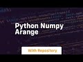 python numpy arange